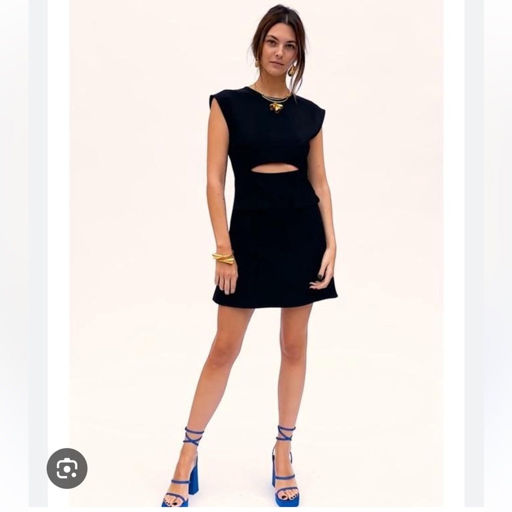 Zara Black Mini Dress with Cutout